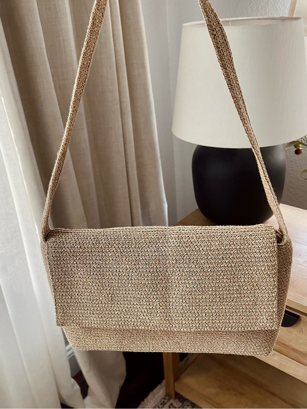 Talbots woven straw bag